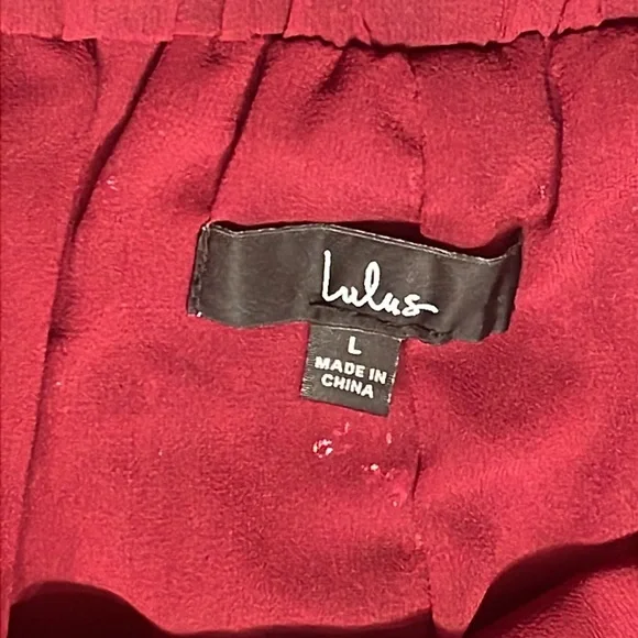 Lulu's Red Sequin Wide Leg Pants - Picture 7 of 8